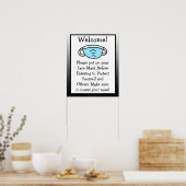 お願い顔の看板 ポスター (キッチン)