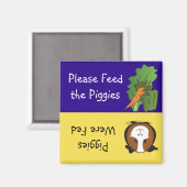 お願い食べ物を与えピギー マグネット (正面/裏面)