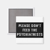 お願い食べ物を与え精神科医 マグネット (正面/裏面)