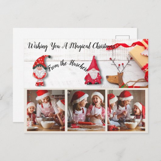 お願い魔法のクリスマス休暇はがき ポストカード (正面/裏面)