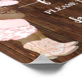 お願い1つのオウム女性のカーボーイベビーシャワー ポスター (角)