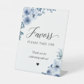 お願い1つのボホダスティブルーフローラ 台座サイン (正面)