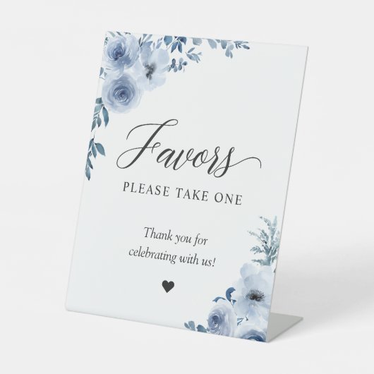 お願い1つのボホダスティブルーフローラ 台座サイン (正面)