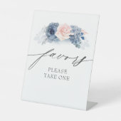 お願い1ダスティブルーピンクのフローラ 台座サイン (正面)