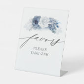 お願い1ダスティブルーホワイトフローラ 台座サイン (正面)