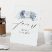 お願い1ダスティブルーホワイトフローラ 台座サイン (インサイチュ)