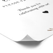 お願い1冬のアイボリー素朴フローラ ポスター (角)