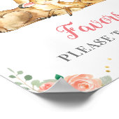 お願い1鹿Doe女の子の赤ちゃんシャワーを取る ポスター (角)