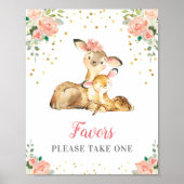 お願い1鹿Doe女の子の赤ちゃんシャワーを取る ポスター (正面)