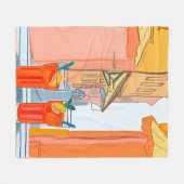 お願い2人のアペラー！ フリースブランケット (正面(横))