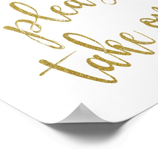 お願い8x10のサインを一つのグリッターに取結婚り込む ポスター (角)