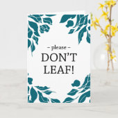 お願い、お別れのカードを切らないで カード (黄色い花)