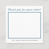 お願い&ご注文情報名刺 スクエア名刺 (裏面)