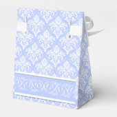 お願い/ギフトボックス – Wedgewood Blue Damask フェイバーボックス (裏面サイド)