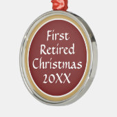 お願い!クリスマス退職したの雪片オーナメント メタルオーナメント (左)