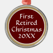 お願い!クリスマス退職したの雪片オーナメント メタルオーナメント (正面)