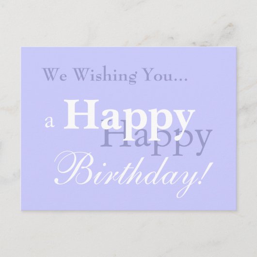 お願い…ハッピーバースデー! ポストカード (正面)