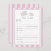 お願い-ベビー-ベビーシャワーゲームカード 招待状 (正面/裏面)