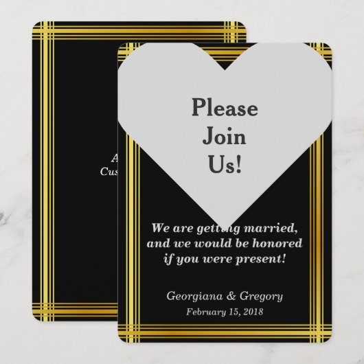 お願い！ 招待状 (正面/裏面)