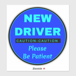 お願い"新しいドライバ" – 注意初心者 シール