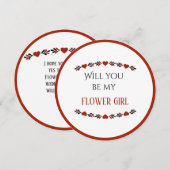 お願い！私のフラワーガールになって 招待状 (正面/裏面)