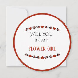 お願い!私のフラワーガールになって 招待状