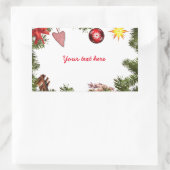 お願い 長方形シール (バッグ)