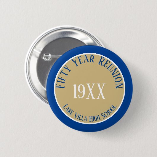 お願い!50番目のカスタムクラス懇親会ボタン 缶バッジ (正面&裏面)