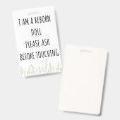 お願いTouch再生ドールカーシートラベルバッジ バッジ (正面＆裏面)