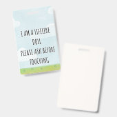 お願いTouch再生ドールカーシートラベルバッジ バッジ (正面＆裏面)