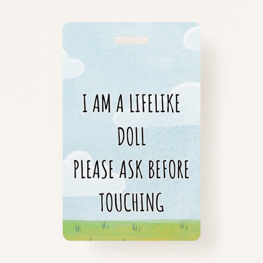 お願いTouch再生ドールカーシートラベルバッジ バッジ (正面)