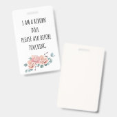 お願いTouch再生ドールカーシートラベルバッジ バッジ (正面＆裏面)