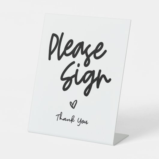 お願ミニマルいゲストブックサイン 台座サイン (正面)