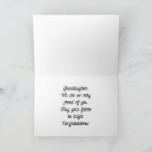 お願最高のい院生の折り畳みグリーティングカード カード (内部)