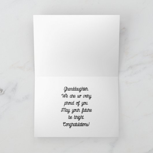 お願最高のい院生の折り畳みグリーティングカード カード (内部)