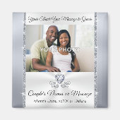 お願結婚いだ、写真パーソナライズされた。 マグネット (正面)
