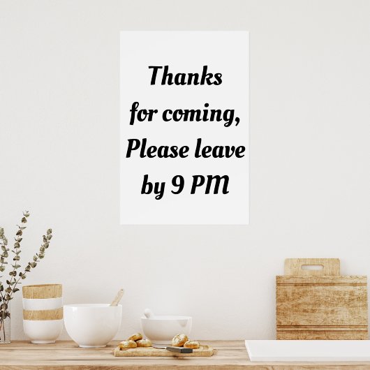 お願離れい20時までおもしろいGoodbye Introvertおもしろい ポスター (キッチン)