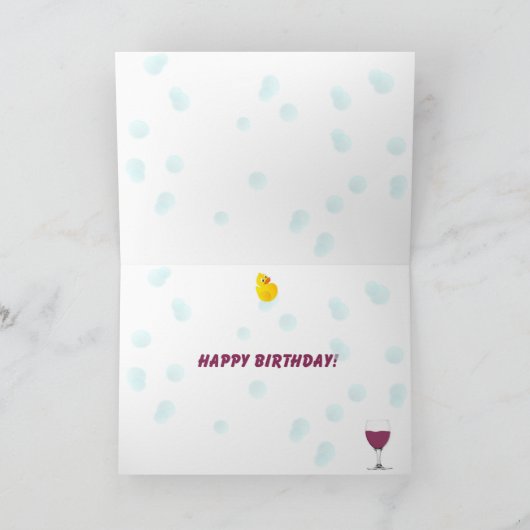 お風呂に入った女性 カード (内部)