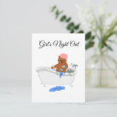 お風呂に入った猫 招待状 (スタンド正面)