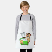 お風呂に入るメルカット エプロン (着用した状態)