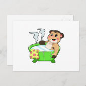 お風呂に入るメルカット ポストカード (正面/裏面)