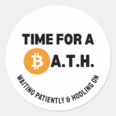 お風呂に入る時間(ビットコイン史上最高値)暗号 ラウンドシール (正面)
