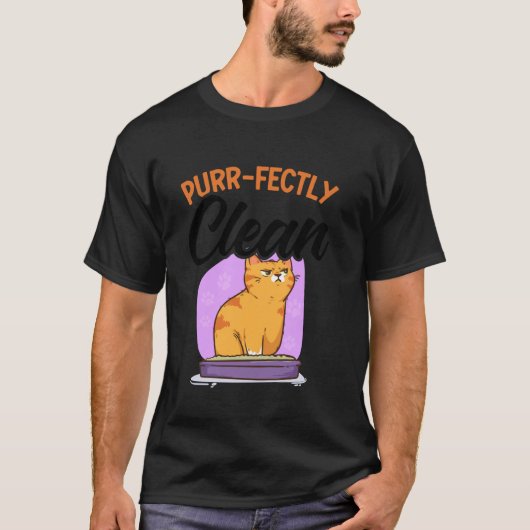 お風呂に入る猫の面白いミームシャワーCA Tシャツ (正面)