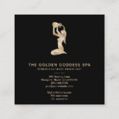 *~*お風呂に入る黄金の女神と水のつぼスパ スクエア名刺 (裏面)