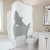 お風呂のサメ 面白い シルエット シャワーカーテン (インサイチュ)