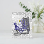 お風呂のタコ2 ポストカード (スタンド正面)