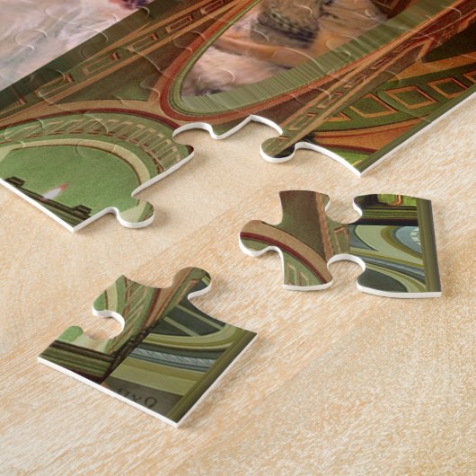 お風呂のドアを開ける ジグソーパズル (側面)