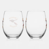 お風呂の上でザラザラする ステムなしワイングラス (右)