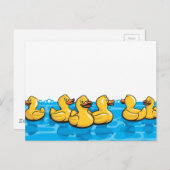 お風呂の中のアヒル ポストカード (正面/裏面)