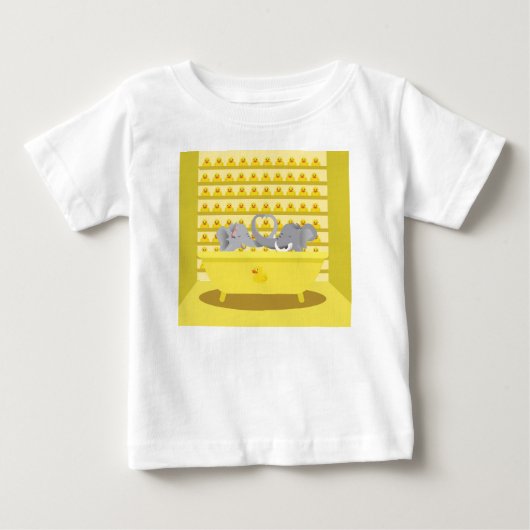 お風呂の中の愛 ベビーTシャツ (正面)
